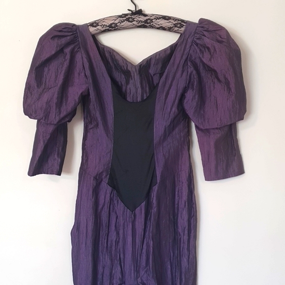 Vintage 80s 90s Shute Boss Size 8 Purple Formal Dress - Picture 4 of 9